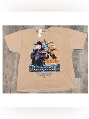 NWT Men's WWE The Gravest Rematch"The Undertaker and Hulk Hogan Shirt Size XL